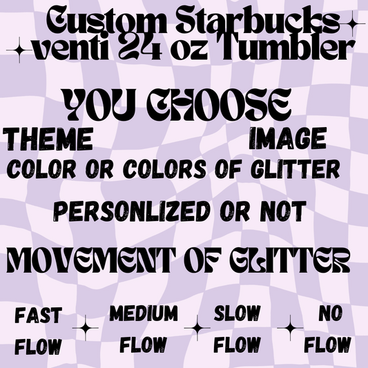 Custom Starbucks Venti 24 oz Tumbler