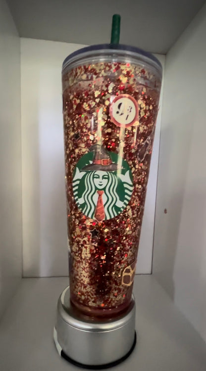 Wizard hogwarts Starbucks venti 24oz snowglobe tumbler