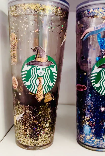 Wizard hogwarts Starbucks venti 24oz snowglobe tumbler
